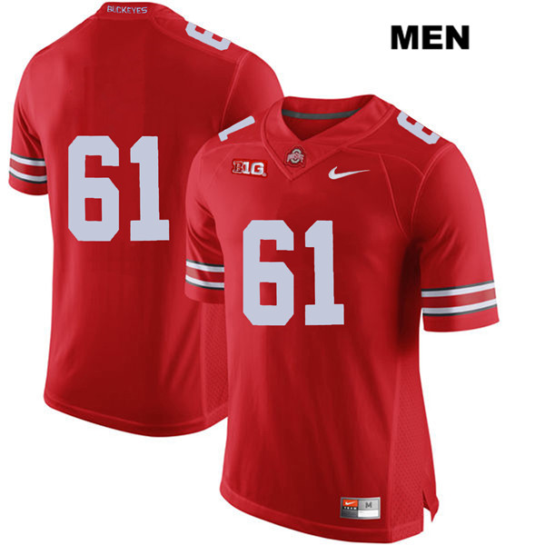 Ohio State Buckeyes Men's Gavin Cupp #61 Red Authentic Nike No Name College NCAA Stitched Football Jersey FL19O07KY